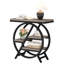 Table de bout étroite 25,59 po avec tablettes de rangement à 3 niveaux