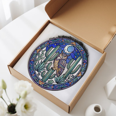 Stained Glass Stained Glass Window Panel，7.8H