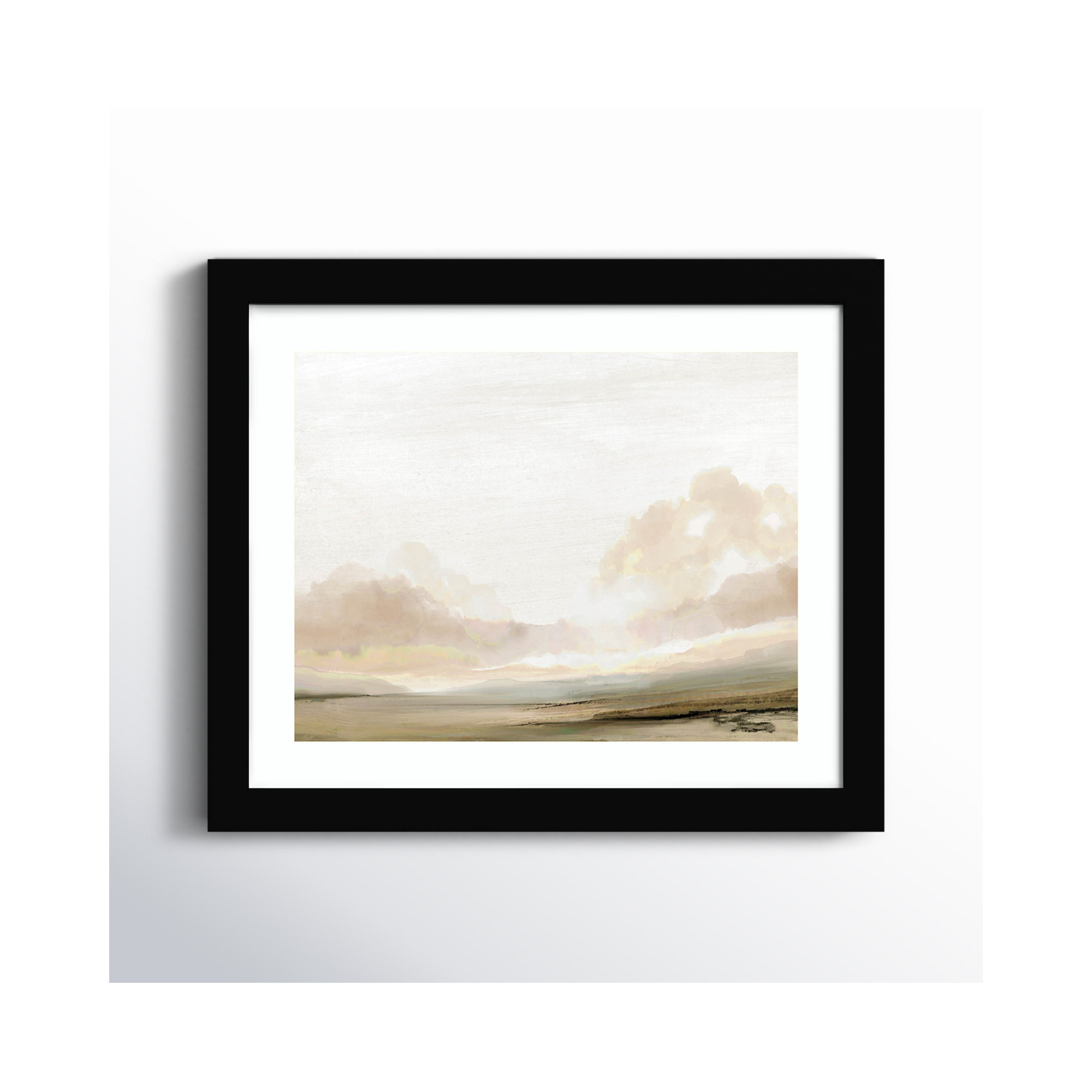 Southern Landscape by Dan Hobday, Black, 11" H x 13" W x 1" D