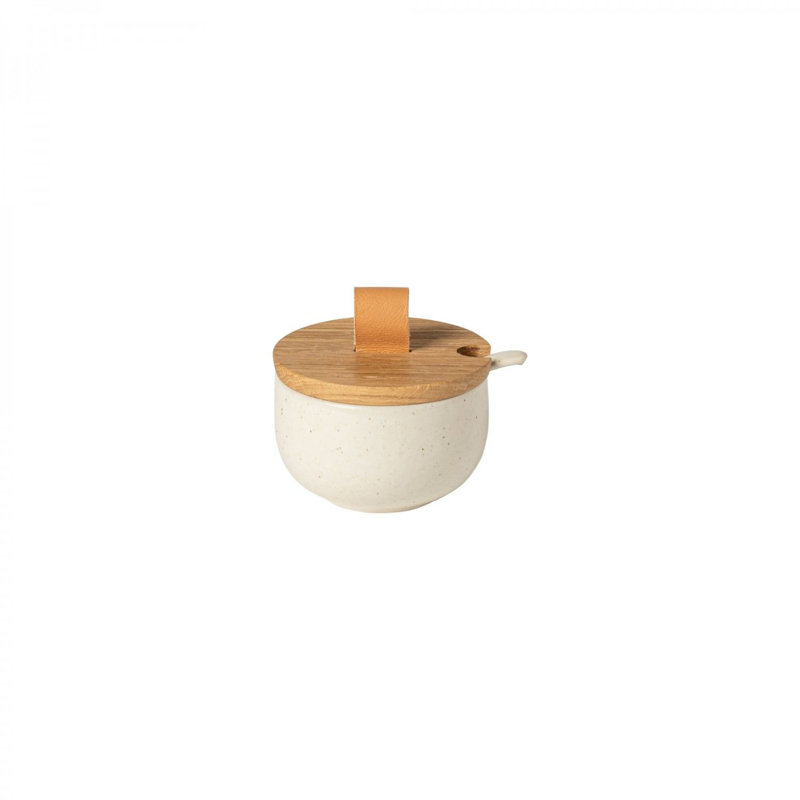 Casafina Pacifica Stoneware Sugar Bowl, Vanilla