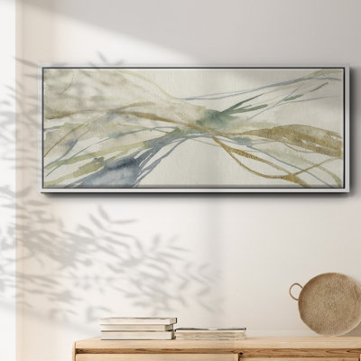 Watercolor Waves I- Framed Canvas