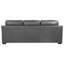 Canapé en cuir italien de 92 po avec 4 coussins décoratifs Arieyanna-2107560175