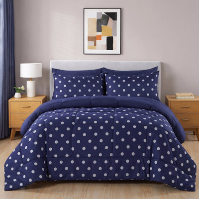 3-Piece Soft Microfiber Double Queen Comforter Set - Grey Geometric Diamond Pattern, All-Season Lightweight Hypoallergenic Bedding