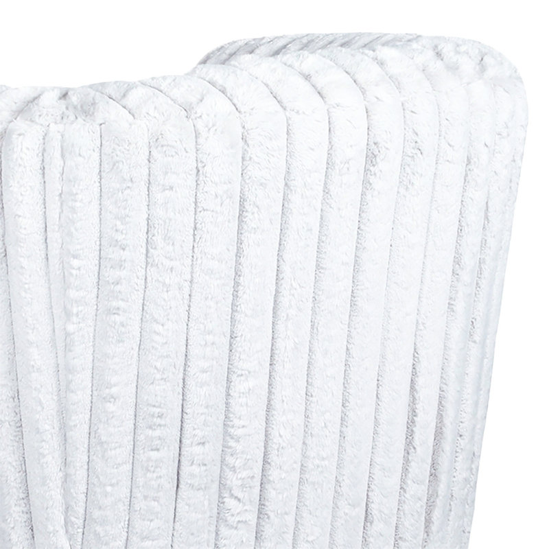Fauteuil pivotant en velours blanc Mira