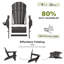 Chaise pliante Mallette Adirondack en PEHD à texture de bois avec porte-gobelet-103547251