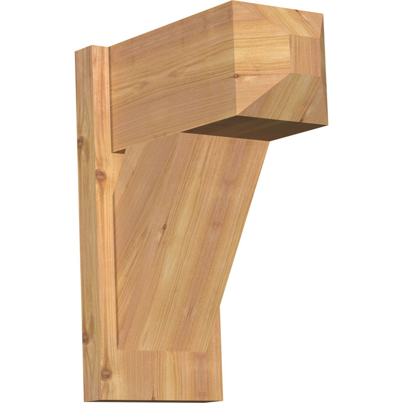 Artisan traditionnel en bois rustique, Cèdre rouge occidental l 7 1/2 po (lisse), P 14 po x H 18 po