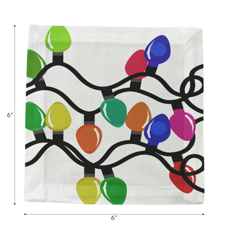 Serviettes de cocktail en satin de coton, Primaires