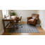 Gray Hand-Knotted Wool Subtle Plaid Texture Geometric Modern Contemporary Carpet Rug-1652142721