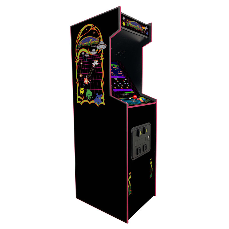 Full Size Arcade Machine with 19" Monitor and 60 Retro Games - Fully Assembled, Pink