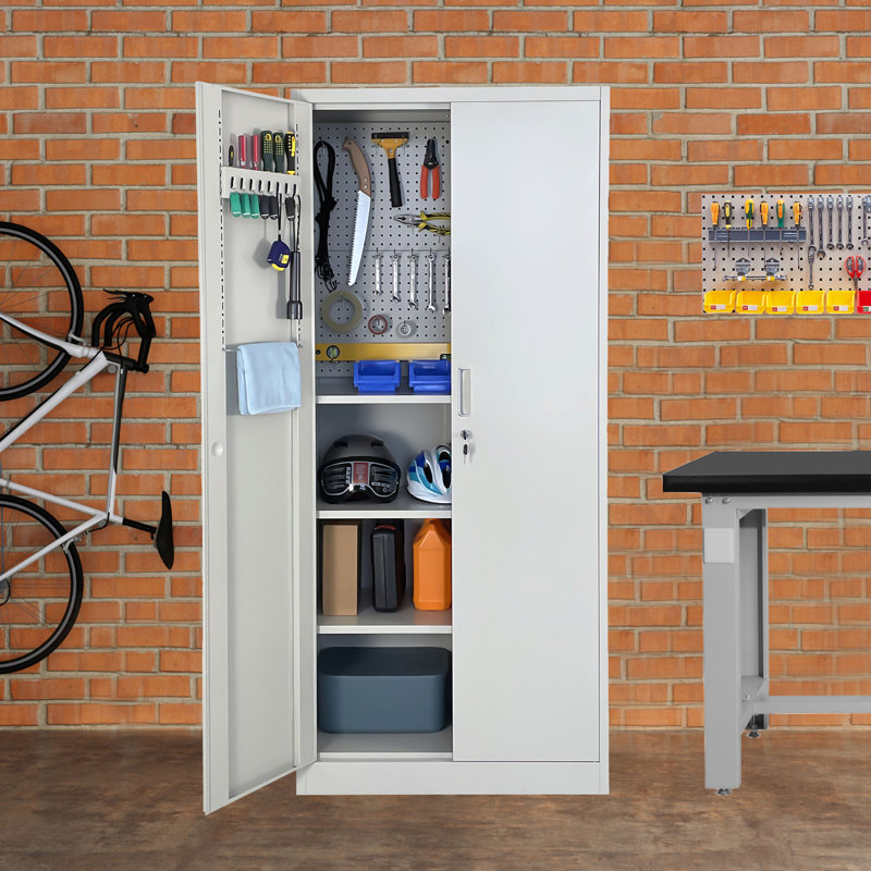 Armoire de rangement pour garage H 70,9 po x l 31,5 po x P 15,75 po Gagetown, gris