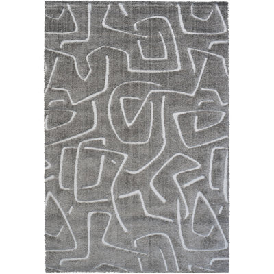 Nube Catania Gray And Ivory Recycled Polyester Area Rug