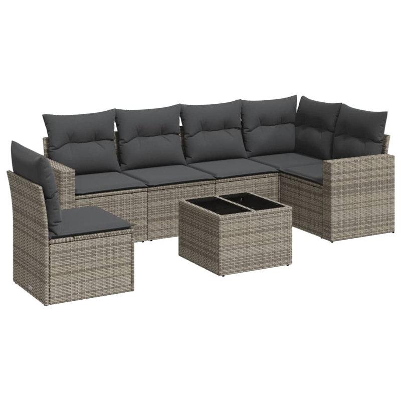 Ensemble de canapé de jardin Vidaxl gris