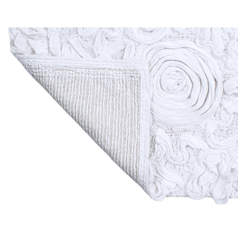 Tapis pour salle de bain Hamish, Blanc