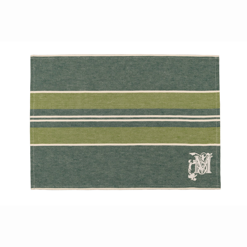 SZEPVIZ STRIPE Monogrammed Placemat Set