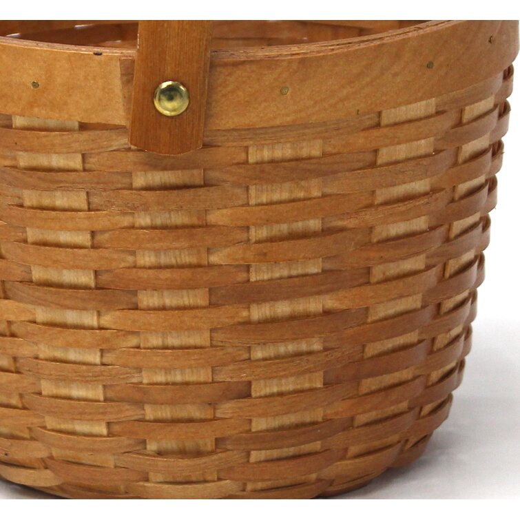 Rectangular Lined Solid Wood Basket