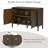 Traditional Accent Chest, 2 - Door Accent Cabinet with Simple Assembly-93888549