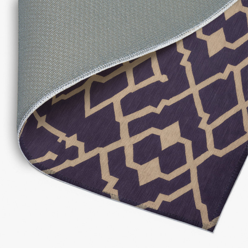 Trellis Purple Indoor and Outdoor Area Rug, Rectangle 2' x 3'