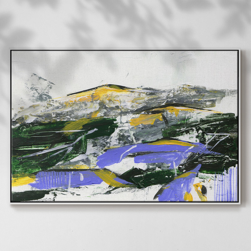 Silent Mountain II, reproduction d'art sur toile, Blanc, H 25 po x l 37 po x P 2 po