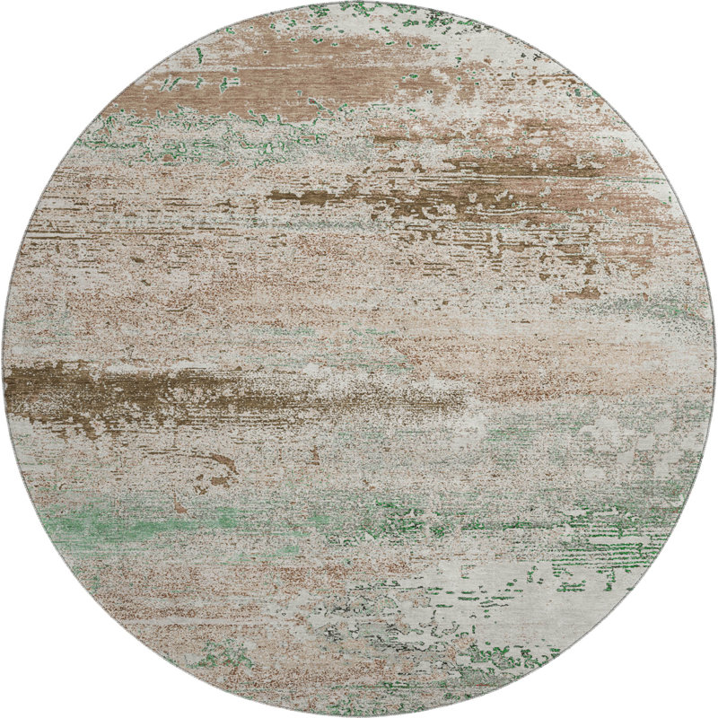 Premium Machine Washable Otte AMF1777 Modern Rug, Round 8'