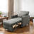 Nikkiya 3-in-1 Convertible Chair Bed,Upholstered Accent Chair, Lounger, and Sleeper-1055114201