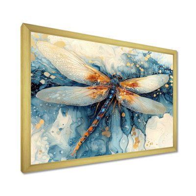 Libellule moderne aquarelle Serenade III - art mural libellule pour le salon