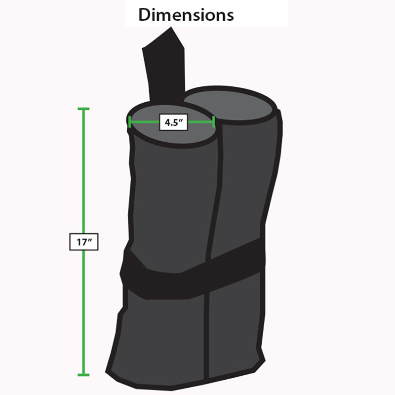 Weight Bags for Instant Pop Up Canopy with Dual Wrap Around Cylinders 4 Pack