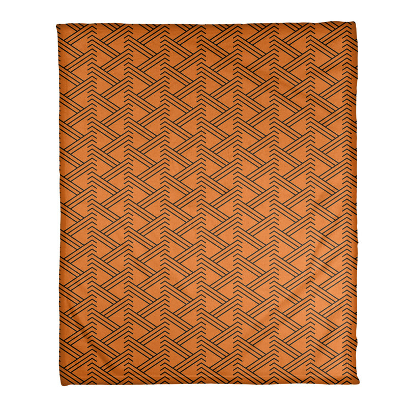 Sewn Throw Blanket, 50" W x 60" L, Orange
