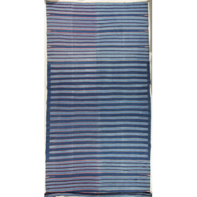 One-of-a-Kind Rectangle 11'6 X 22' 1900s Wool Area Rug Blue/Orange