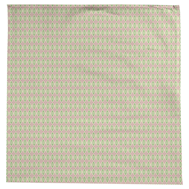 Leffel Lined Diamonds Tablecloth, Pink/Green