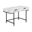 Bureau d'ordinateur, bureau personnel, ordinateur portable, tiroirs de rangement, L 48 po, travail, stratifié aspect marbre, métal noir, contemporain, moderne-945309188