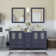 Mehara 60'' Double Bathroom Vanity with Engineered Marble Top with Mirror