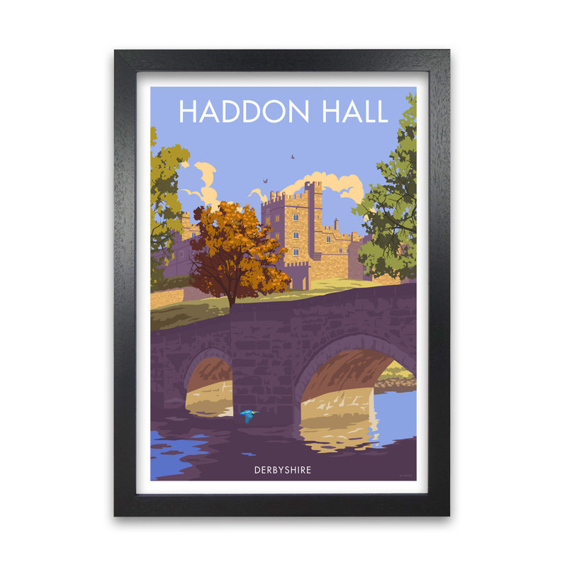 Derbyshire Haddon Hall by Stephen Millership - Print, Black, 84.1 cm H x 59.4 cm W x 5 cm D