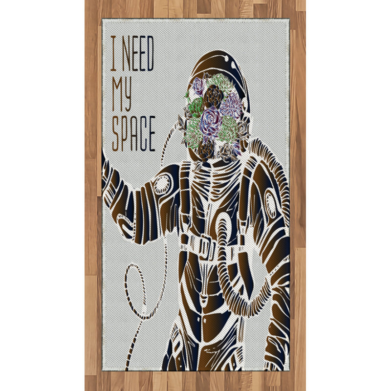 Outer Space Nebula High Density Long Fiber Poly Threads Decorative Area Rug Carpet, Rectangle 2'7" x 5'