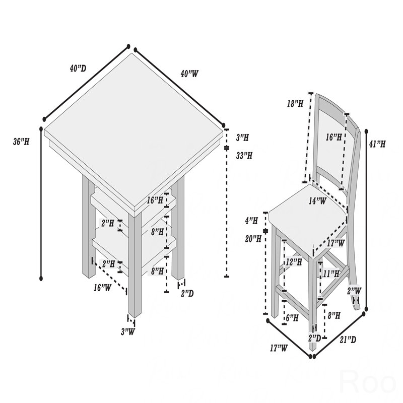 5 Piece Counter Height Dining Set