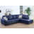 Delacourt 103.5" Wide Faux Leather Sofa & Chaise