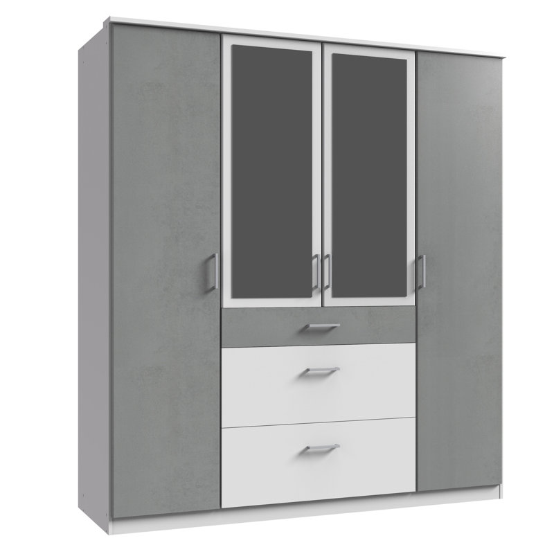 Inesis 4 Door Manufactured Wood Wardrobe