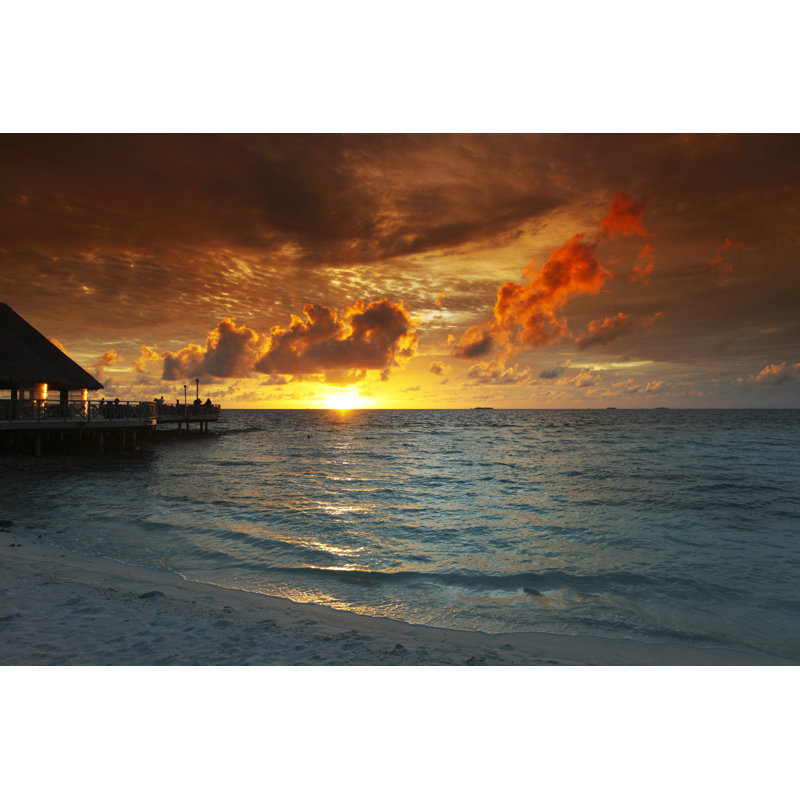 Beach On Sunset by IvanMikhaylov - Wrapped Canvas Print, 81cm H x 122cm W