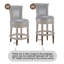Tabourets de bar rembourrés Elveria avec structure en bois et garniture cloutée-106913302-106913303-106913308