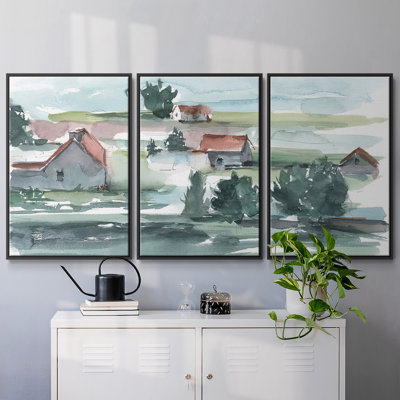 Valley Farm II, reproduction sur toile 3 pièces