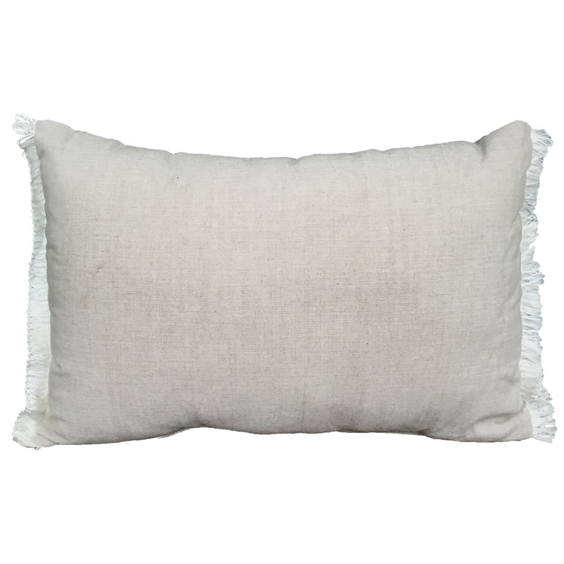 Rectangular Cushion, Grey/White Love