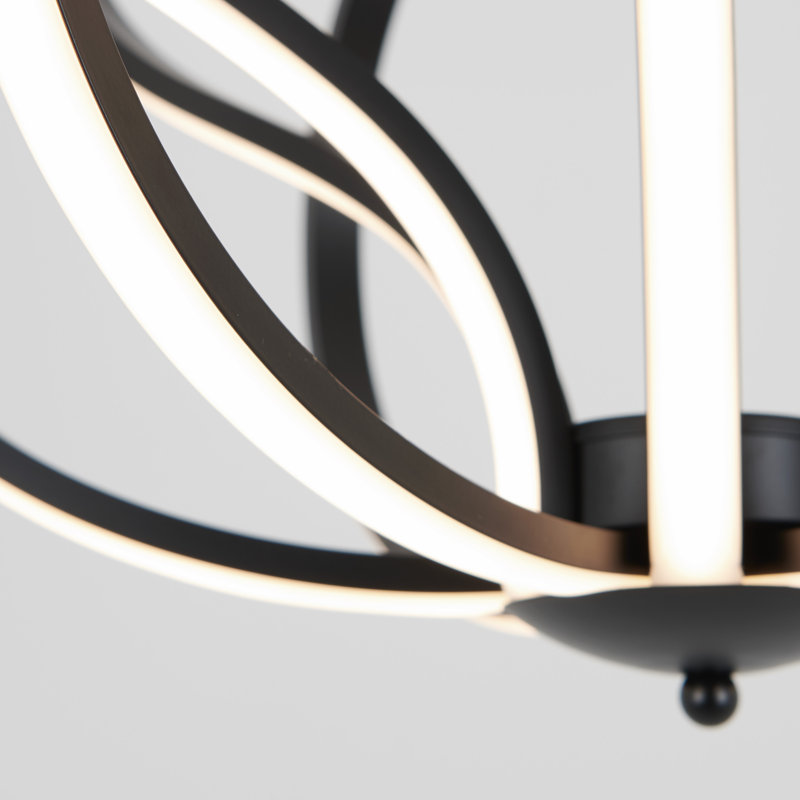 1 - Light LED Pendant, Black