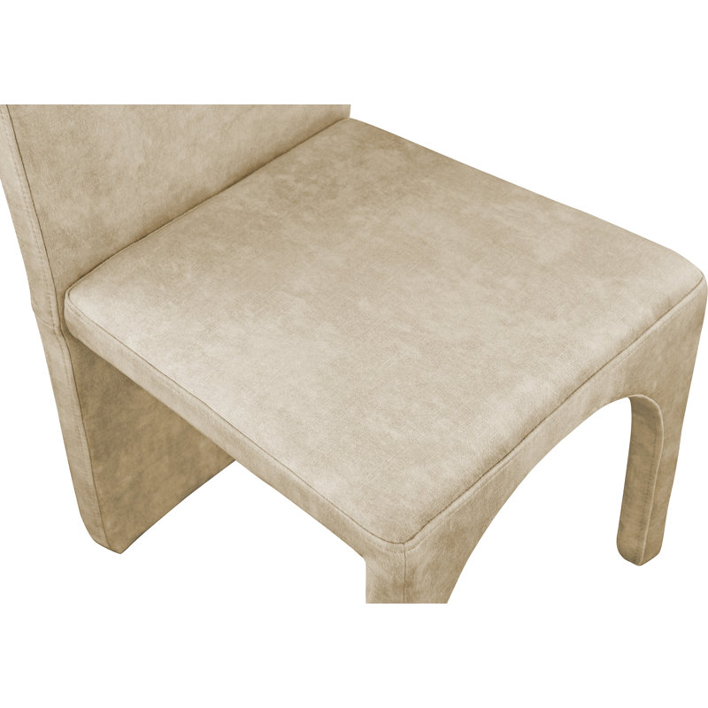 Chaise d'appoint en velours Car Pathia, Velours beige