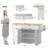 Jamera 60.2"W Kitchen Island with Two Large Storage Cabinets And Drawers, Locking Wheels-707145003