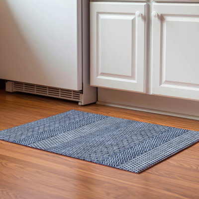 Premium Machine Washable Prisco Navy Rug