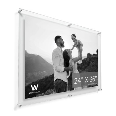 Clear UV-Grade Acrylic Modern Floating Picture Frame