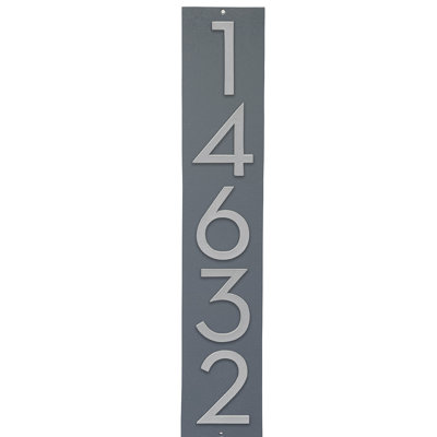 Plaque d'adresse verticale flottante 4 po (5 chiffres)