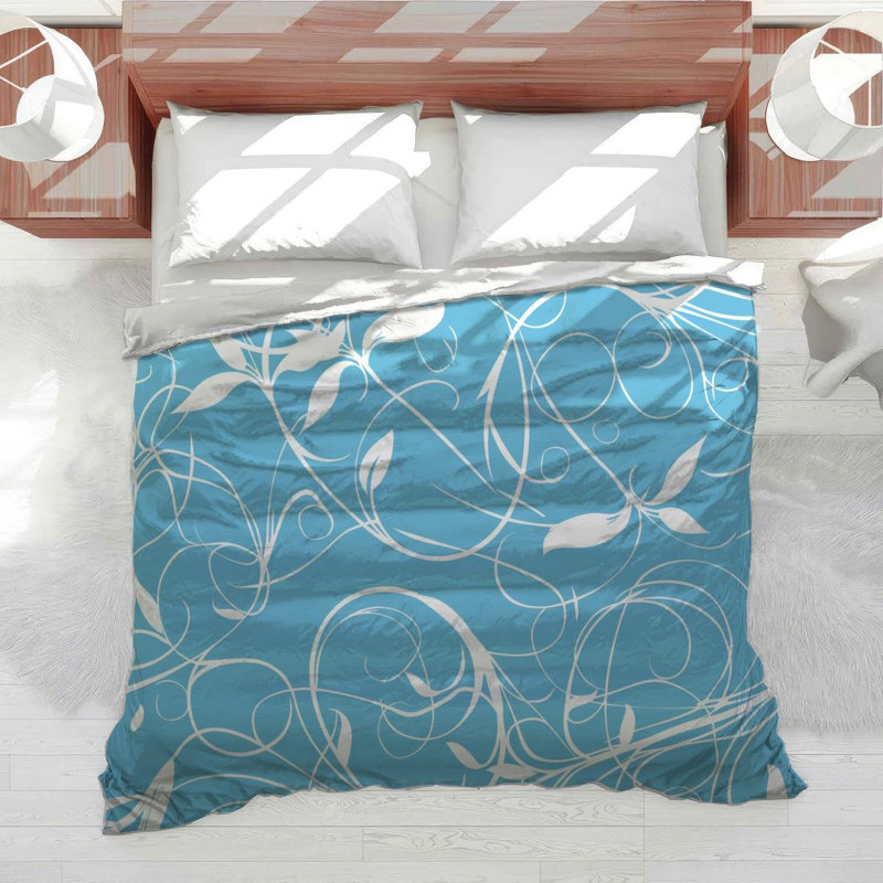 Swirls Bedding Cool Pattern Comforter Refreshing, King Comforter