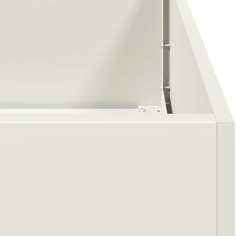 Planter 100X100Cm Steel, 40cm H x 100cm W x 100cm D, White