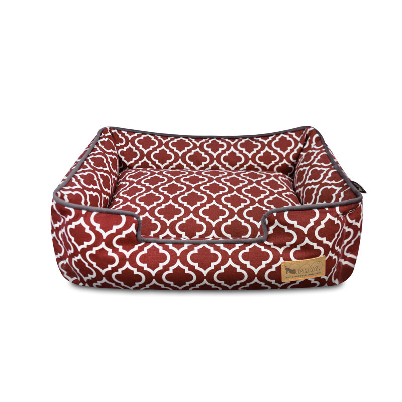 Lit pour chien marocain , Très grand (l 44 po x P 37 po x H 10 po), Marsala