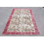 Tapis turc, tapis de cuisine, tapis géométrique beige, tapis Oushak, tapis rétro, tapis 4,9 x 8 pi